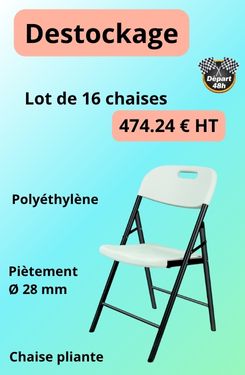 Chaise pliante en promo